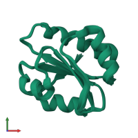 PDB entry 2n5a coloured by chain, ensemble of 20 models, front view.
