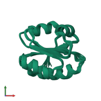 PDB entry 2n5b coloured by chain, ensemble of 20 models, front view.