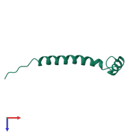 Epidermal growth factor receptor in PDB entry 2n5s, assembly 1, top view.