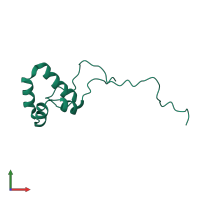 Hsp90 co-chaperone Cdc37, N-terminally processed in PDB entry 2n5x, assembly 1, front view.