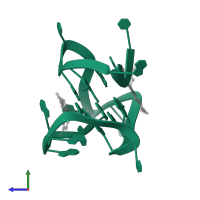 DNA (5'-D(*TP*GP*AP*GP*GP*GP*TP*GP*GP*TP*GP*AP*GP*GP*GP*TP*GP*GP*GP*GP*AP*AP*GP*G)-3') in PDB entry 2n6c, assembly 1, side view.