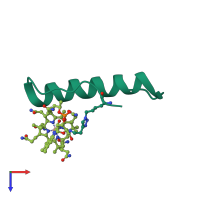 PDB entry 2na5 coloured by chain, top view.