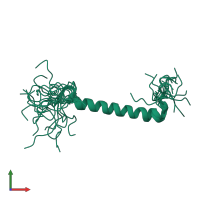 PDB entry 2na8 coloured by chain, ensemble of 21 models, front view.