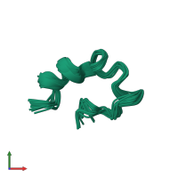 PDB entry 2nat coloured by chain, ensemble of 20 models, front view.