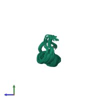 PDB entry 2ncu coloured by chain, ensemble of 20 models, side view.