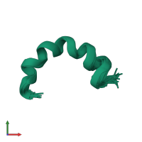 PDB entry 2ncw coloured by chain, ensemble of 20 models, front view.