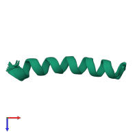 PDB entry 2ncx coloured by chain, ensemble of 20 models, top view.