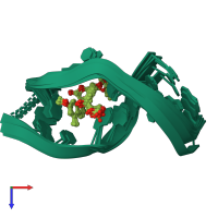 PDB entry 2neo coloured by chain, ensemble of 11 models, top view.