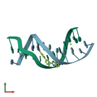 PDB entry 2nlm coloured by chain, front view.