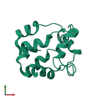 Monomeric assembly 1 of PDB entry 2nln coloured by chemically distinct molecules, front view.