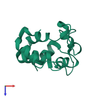 Monomeric assembly 1 of PDB entry 2nln coloured by chemically distinct molecules, top view.