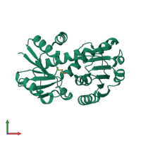 PDB entry 2nlo coloured by chain, front view.