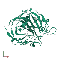 Carbonic anhydrase 1 in PDB entry 2nn7, assembly 1, front view.