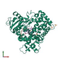 PDB entry 2nnj coloured by chain, front view.