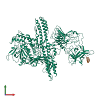 PDB entry 2np0 coloured by chain, front view.