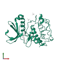 Aurora kinase A in PDB entry 2np8, assembly 1, front view.