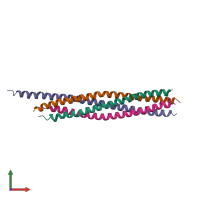 PDB entry 2nps coloured by chain, front view.