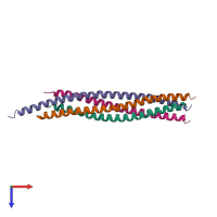 PDB entry 2nps coloured by chain, top view.