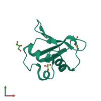 PDB entry 2nqw coloured by chain, front view.