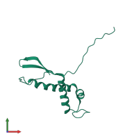 PDB entry 2nsb coloured by chain, front view.