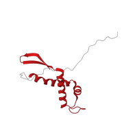 The deposited structure of PDB entry 2nsc contains 1 copy of CATH domain 3.30.70.1050 (Alpha-Beta Plaits) in Trigger factor. Showing 1 copy in chain A.