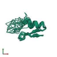 PDB entry 2ny8 coloured by chain, ensemble of 10 models, front view.