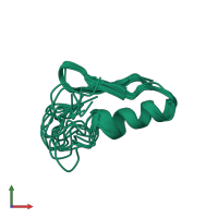 PDB entry 2nz3 coloured by chain, ensemble of 10 models, front view.