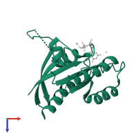 GTP-binding protein REM 1 in PDB entry 2nzj, assembly 1, top view.