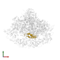 Photosystem I reaction center subunit III, chloroplastic in PDB entry 2o01, assembly 1, front view.