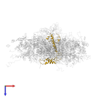 Photosystem I reaction center subunit III, chloroplastic in PDB entry 2o01, assembly 1, top view.