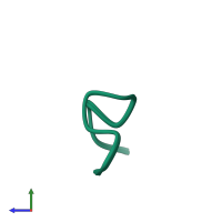 PDB entry 2o0s coloured by chain, ensemble of 9 models, side view.