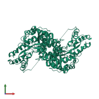 Aminotransferase in PDB entry 2o1b, assembly 1, front view.