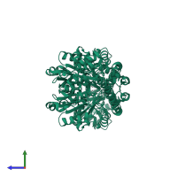 Aminotransferase in PDB entry 2o1b, assembly 1, side view.