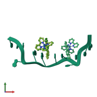 PDB entry 2o1i coloured by chain, front view.