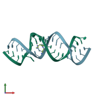 PDB entry 2o3y coloured by chain, front view.