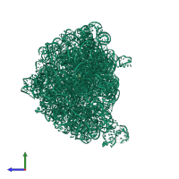 PDB entry 2o44 coloured by chain, side view.
