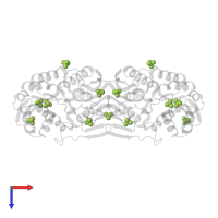 PHOSPHATE ION in PDB entry 2o4u, assembly 1, top view.