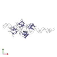 Interferon regulatory factor 3 in PDB entry 2o6g, assembly 1, front view.
