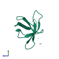 Sorbin and SH3 domain-containing protein 1 in PDB entry 2o9s, assembly 1, side view.