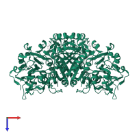 Acetyl-CoA hydrolase/transferase in PDB entry 2oas, assembly 1, top view.