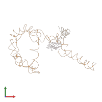 PDB entry 2ob7 coloured by chain, front view.