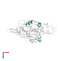 Thrombin light chain in PDB entry 2ody, assembly 2, top view.