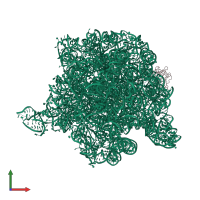 PDB entry 2ogn coloured by chain, front view.