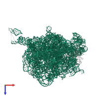 PDB entry 2ogo coloured by chain, top view.