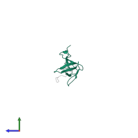 Tyrosine-protein kinase HCK in PDB entry 2oj2, assembly 1, side view.