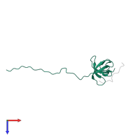 Tyrosine-protein kinase HCK in PDB entry 2oj2, assembly 1, top view.