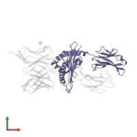 H-2 class I histocompatibility antigen, K-B alpha chain in PDB entry 2ol3, assembly 1, front view.