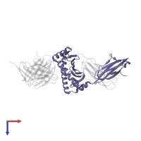 H-2 class I histocompatibility antigen, K-B alpha chain in PDB entry 2ol3, assembly 1, top view.