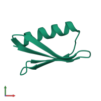 PDB entry 2on8 coloured by chain, front view.