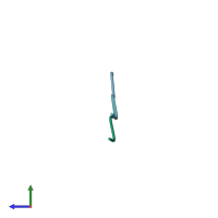 PDB entry 2on9 coloured by chain, side view.